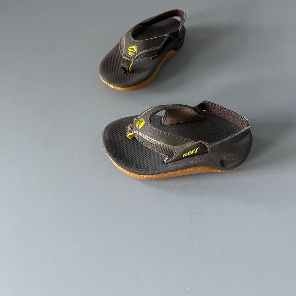 REEF Baby Slap Slingback Sand Water Sandal Brown 3/4 Beachwear Slip On Flip Flop